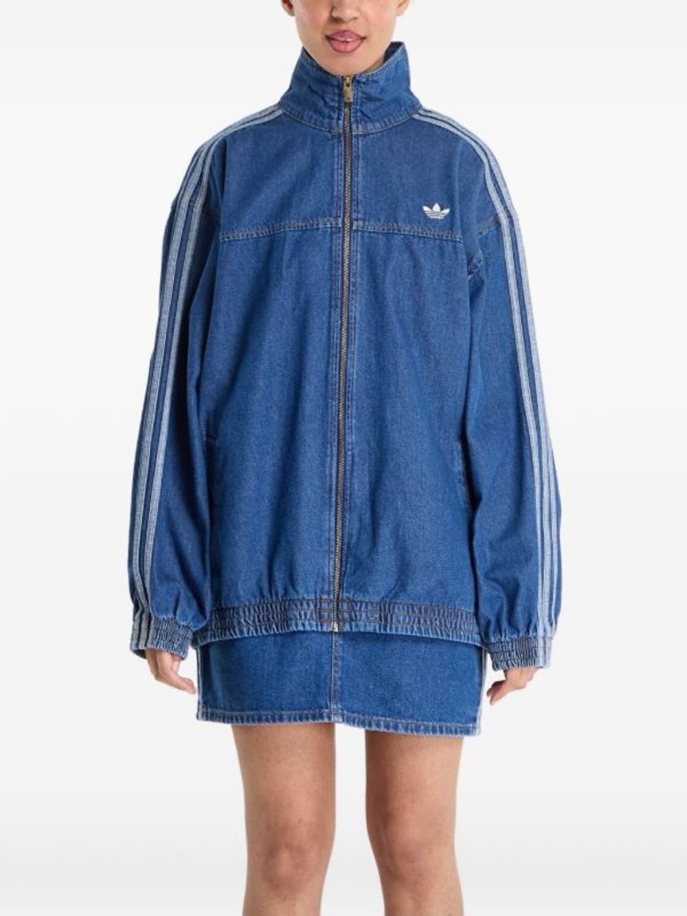 Adidas Denim Firebird Jacket Size XL